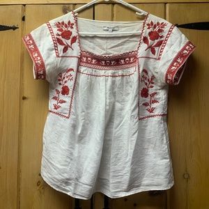 Embroidered Madewell top
